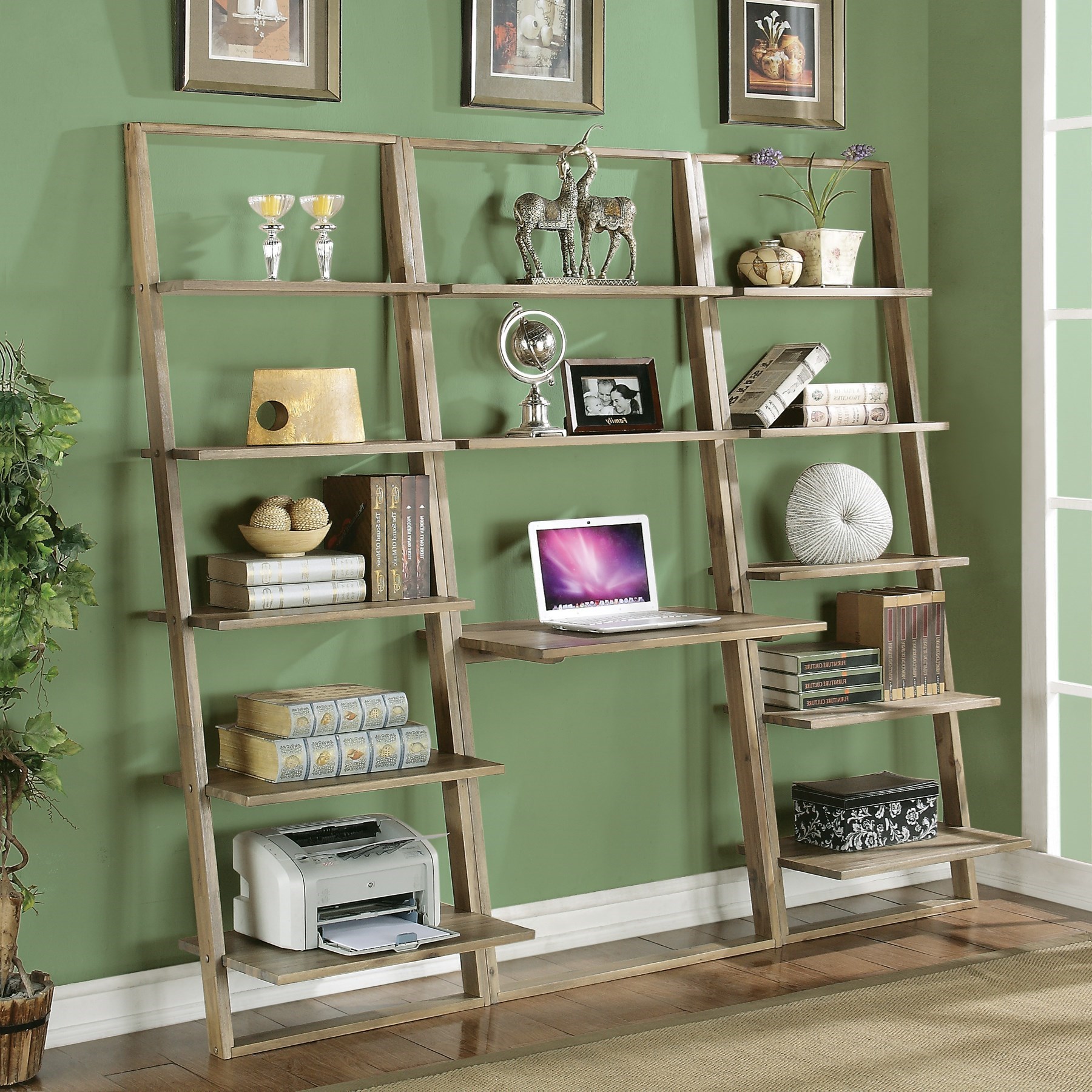 Leaning Bookcase And Desk House Elements Design